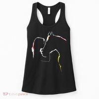 Horse Lover Outline Cute Gift Women's Tank Top thumb 0