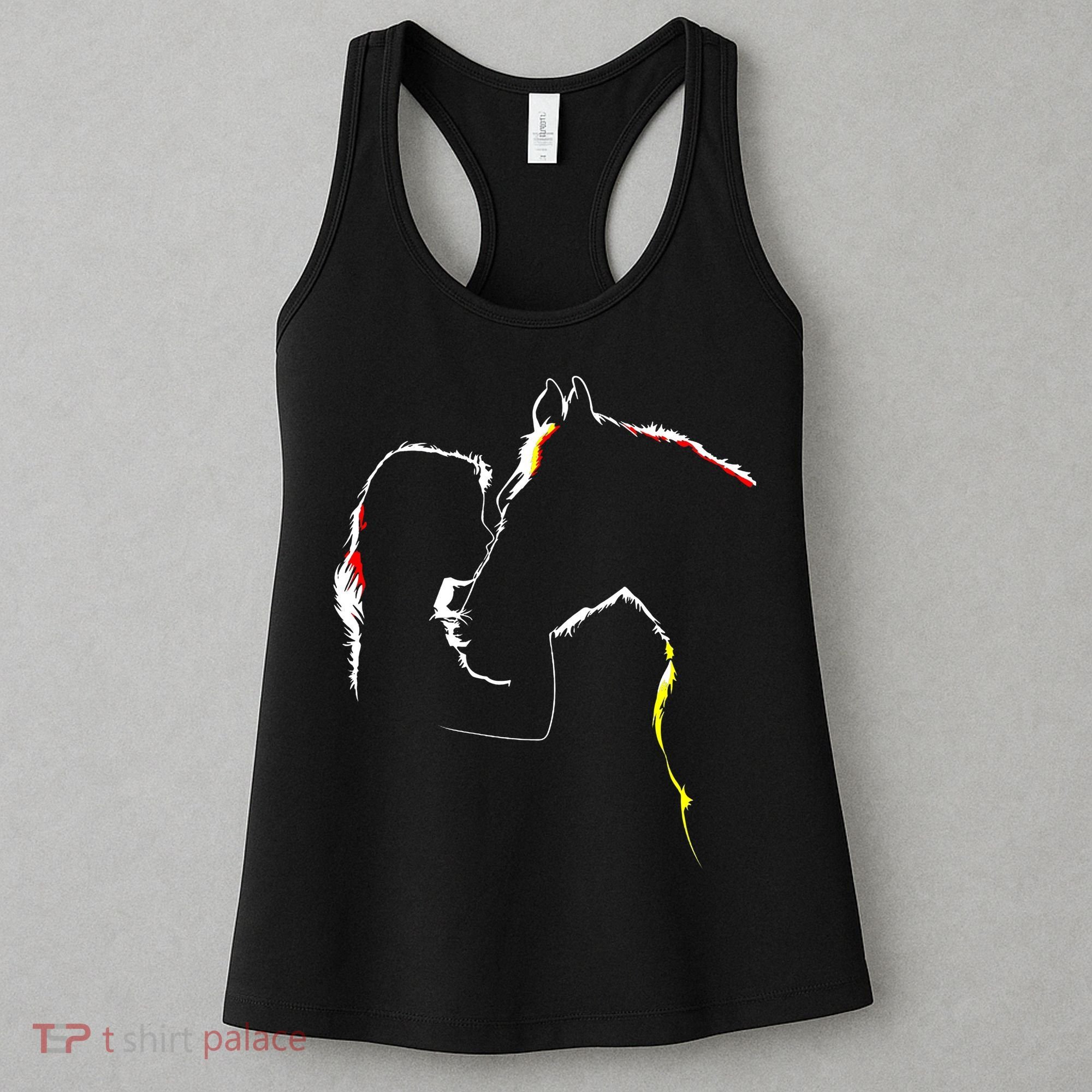 Horse Lover Outline Cute Gift Women's Tank Top