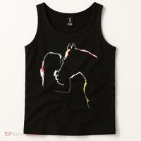 Horse Lover Outline Cute Gift Tank Top thumb 2