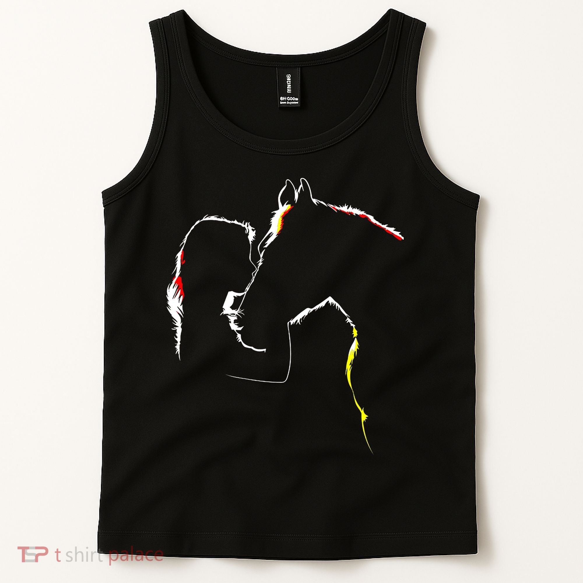 Horse Lover Outline Cute Gift Tank Top