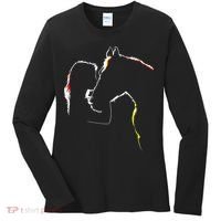 Horse Lover Outline Cute Gift Women's Long Sleeve Shirt thumb 0