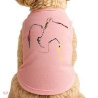 Horse Lover Outline Cute Gift Doggie Tank thumb 0