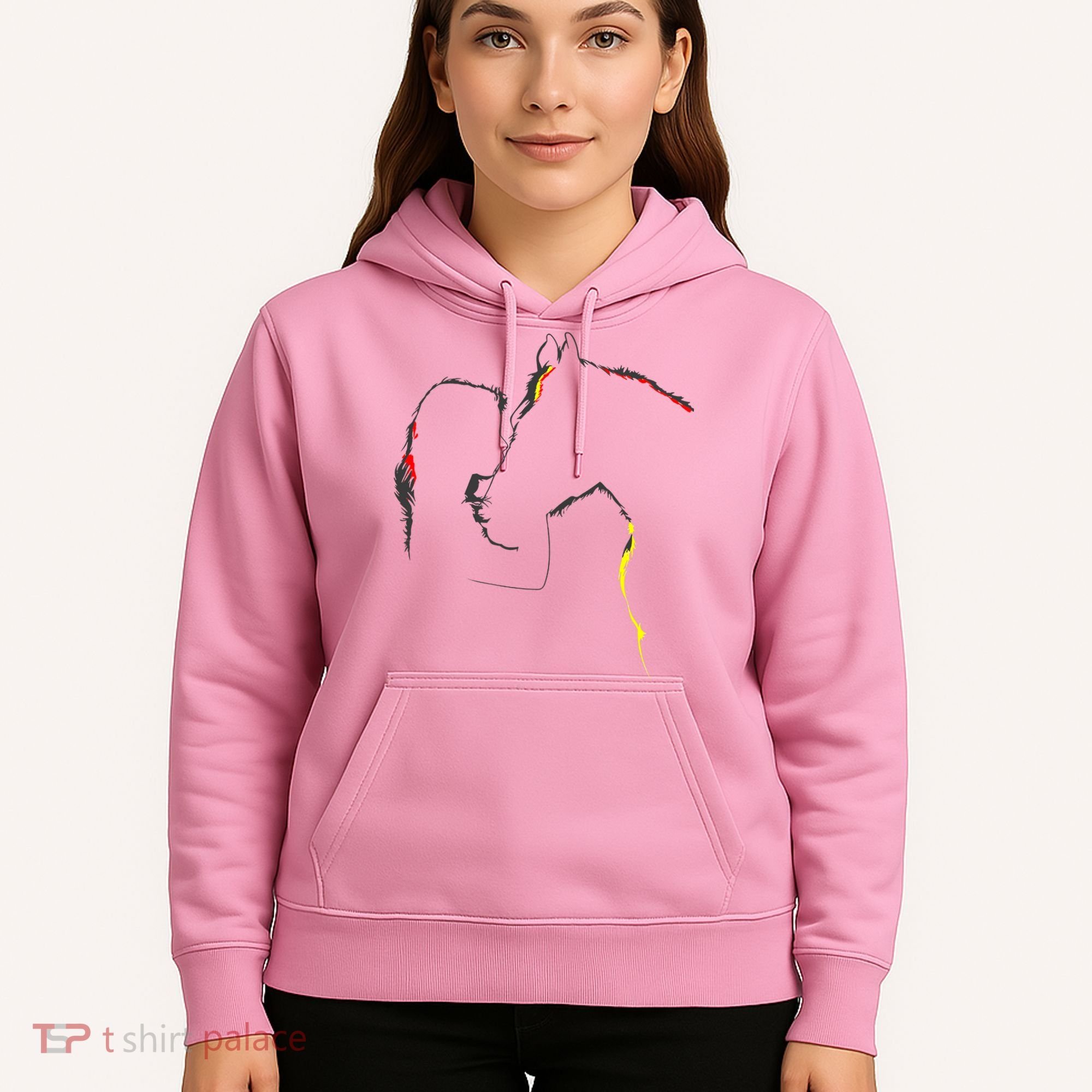 Horse Lover Outline Cute Gift Hoodie