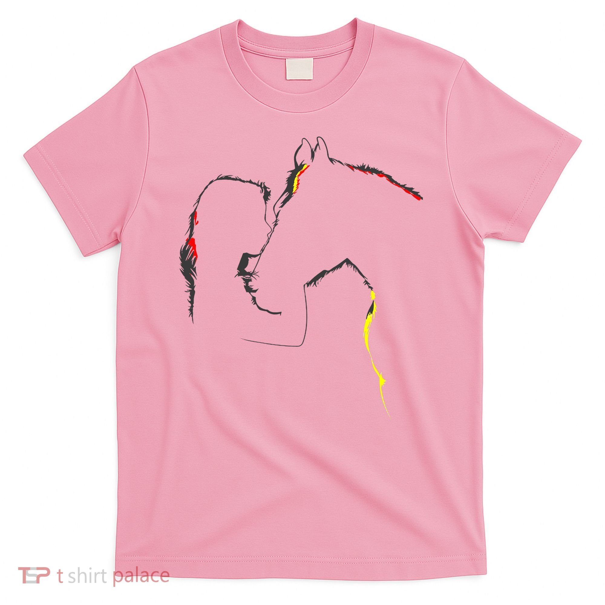 Horse Lover Outline Cute Gift T-Shirt