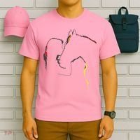Horse Lover Outline Cute Gift T-Shirt thumb 6
