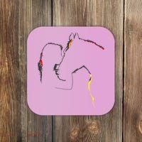 Horse Lover Outline Cute Gift Coaster thumb 0