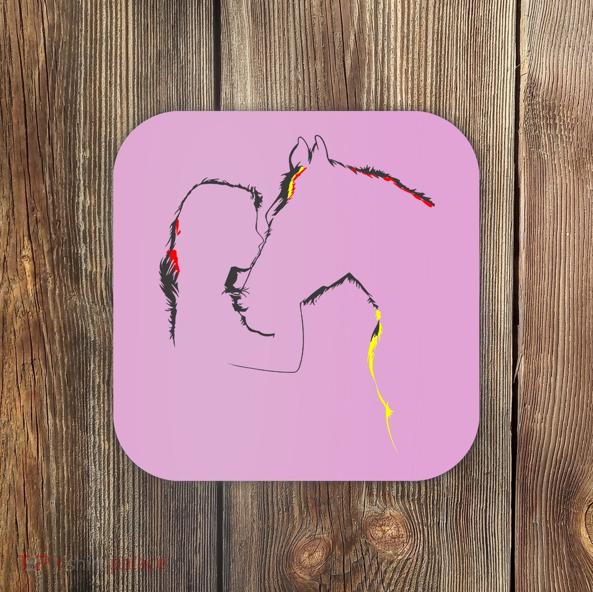 Horse Lover Outline Cute Gift Coaster