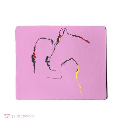 Horse Lover Outline Cute Gift Mousepad