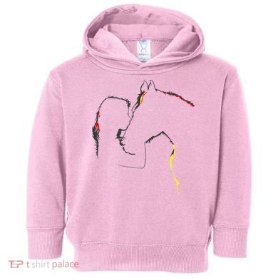 Horse Lover Outline Cute Gift Toddler Hoodie