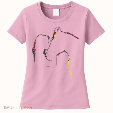 Horse Lover Outline Cute Gift Women's T-Shirt