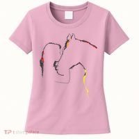 Horse Lover Outline Cute Gift Women's T-Shirt thumb 0