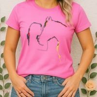 Horse Lover Outline Cute Gift Women's T-Shirt thumb 2
