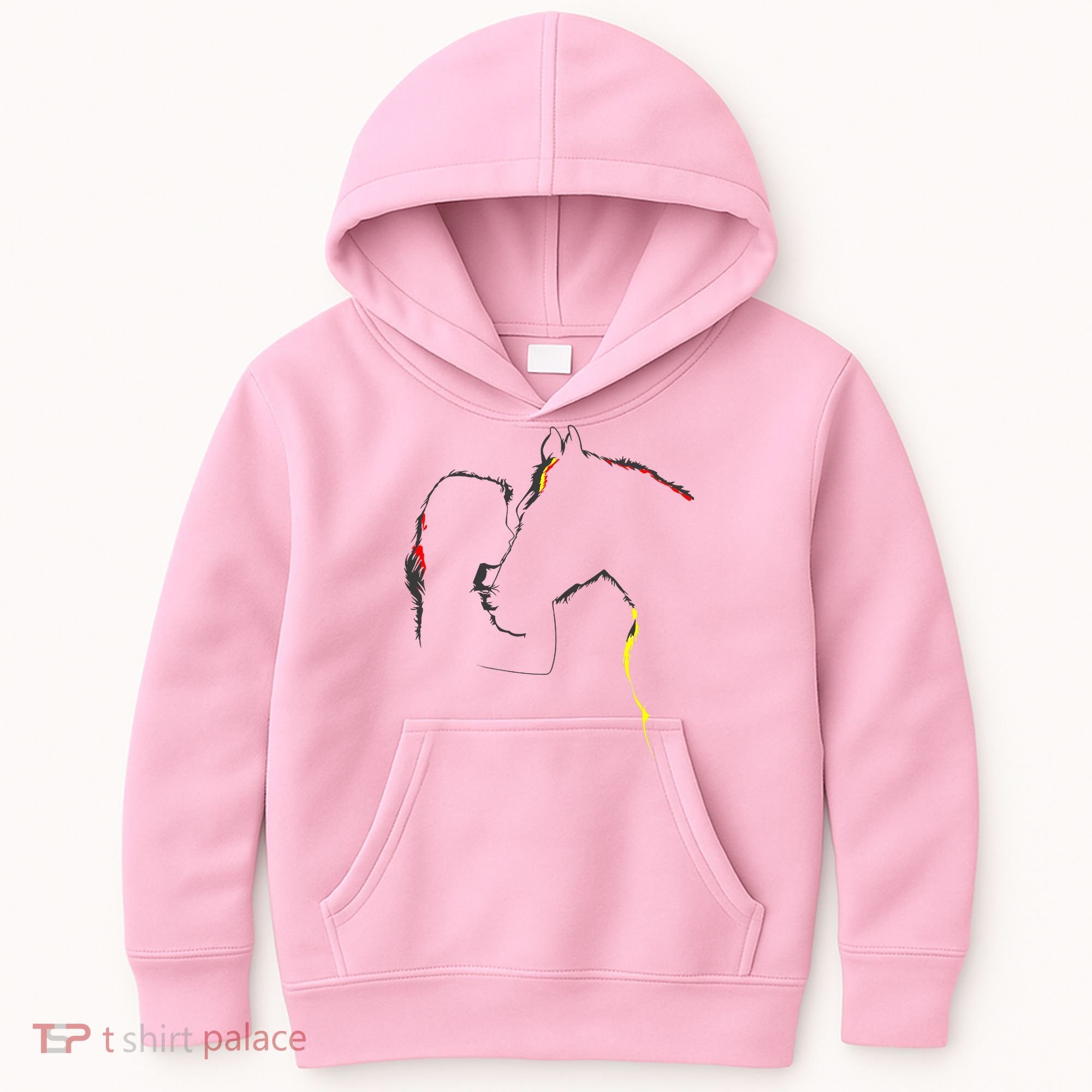Horse Lover Outline Cute Gift Kids Hoodie