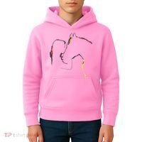 Horse Lover Outline Cute Gift Kids Hoodie thumb 4