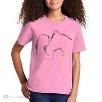 Horse Lover Outline Cute Gift Kids T-Shirt thumb 2