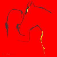 Horse Lover Outline Cute Gift Santa Hat thumb 1