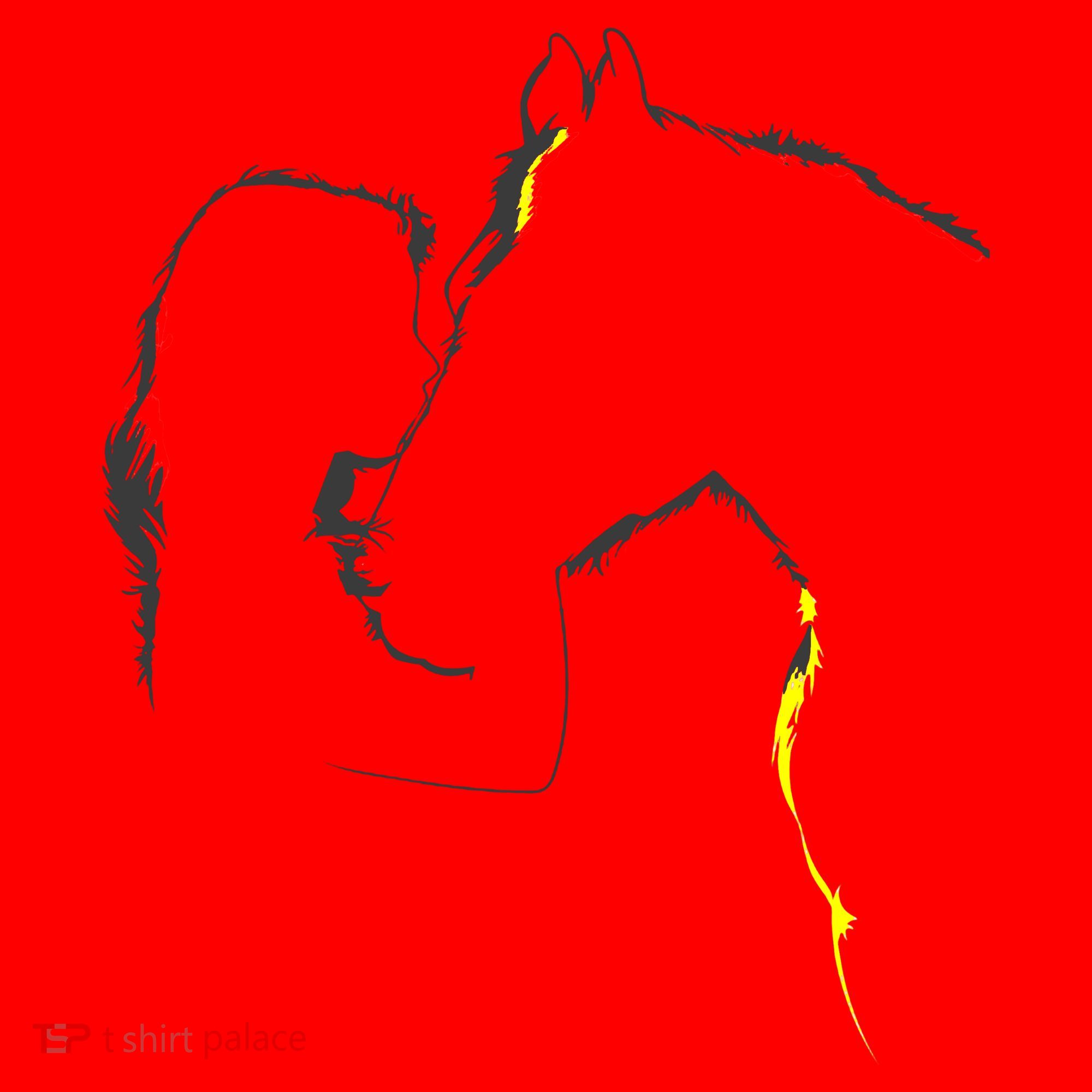 Horse Lover Outline Cute Gift Santa Hat