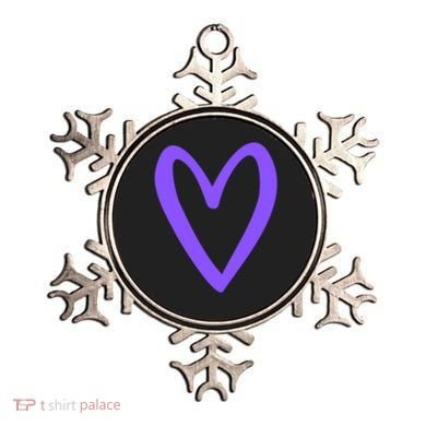 Heart Love Retro Vintage Tiny Purple Heart Valentine's Day Gift Ornament