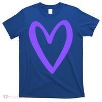 Heart Love Retro Vintage Tiny Purple Heart Valentine's Day Gift T-Shirt thumb 0