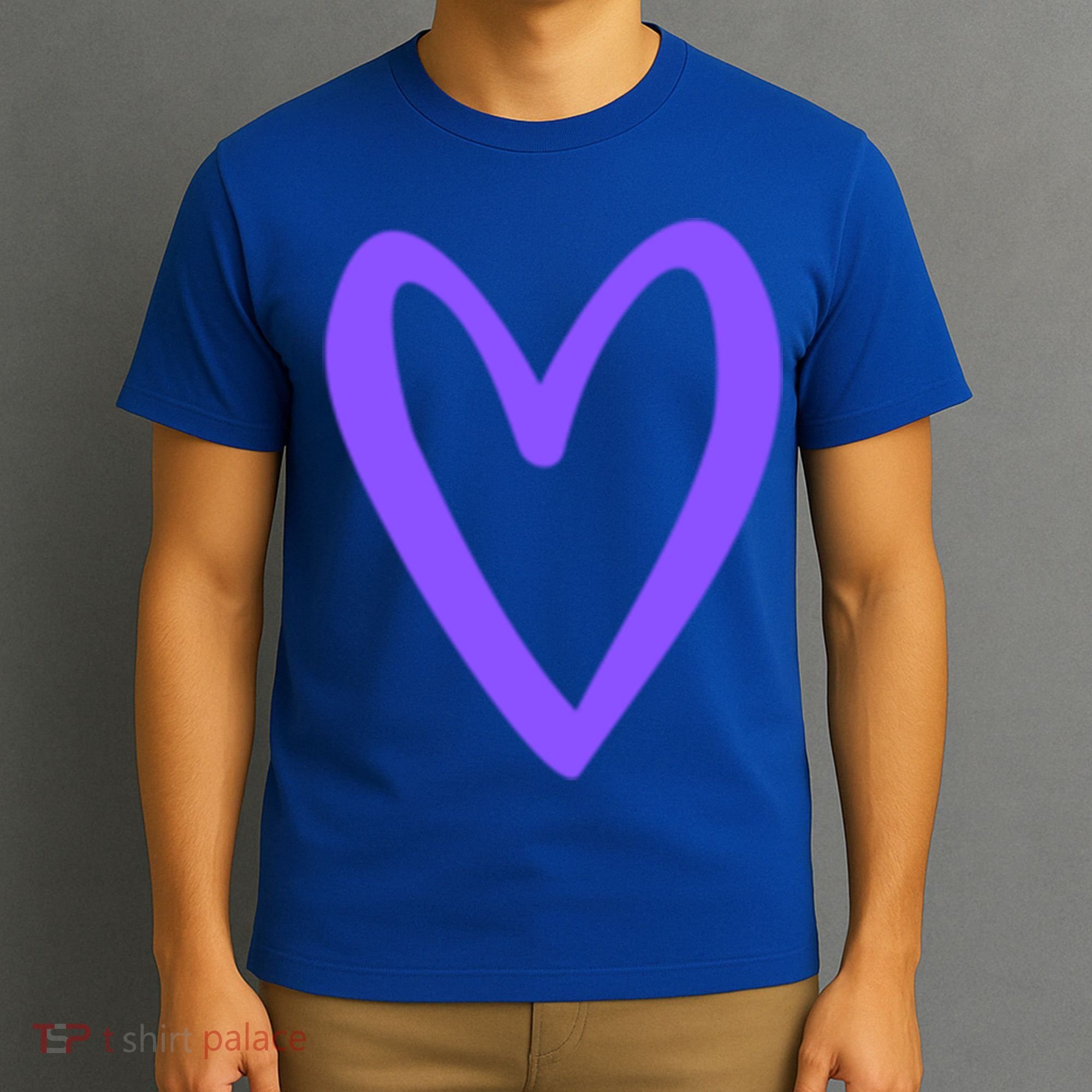 Heart Love Retro Vintage Tiny Purple Heart Valentine's Day Gift T-Shirt