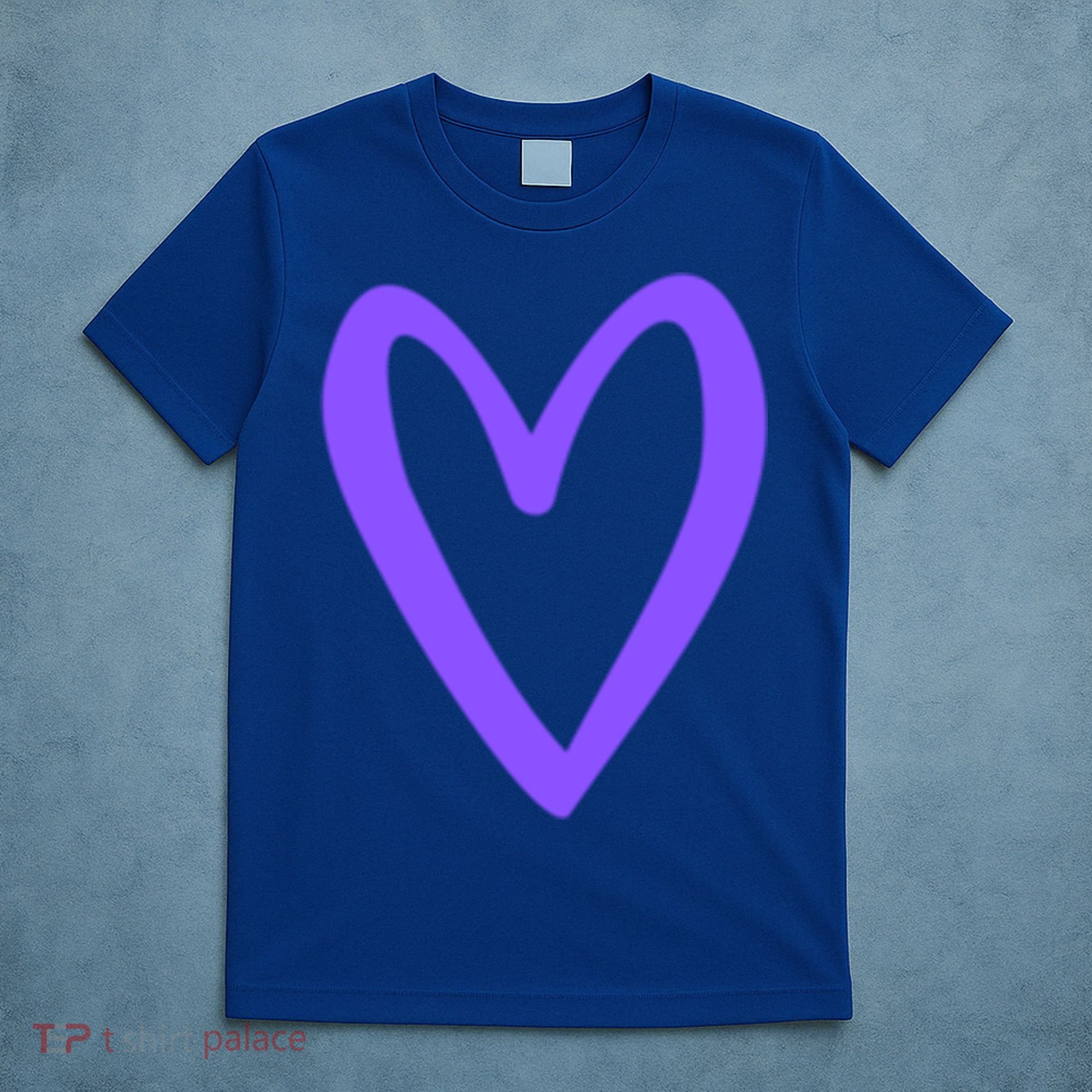 Heart Love Retro Vintage Tiny Purple Heart Valentine's Day Gift T-Shirt