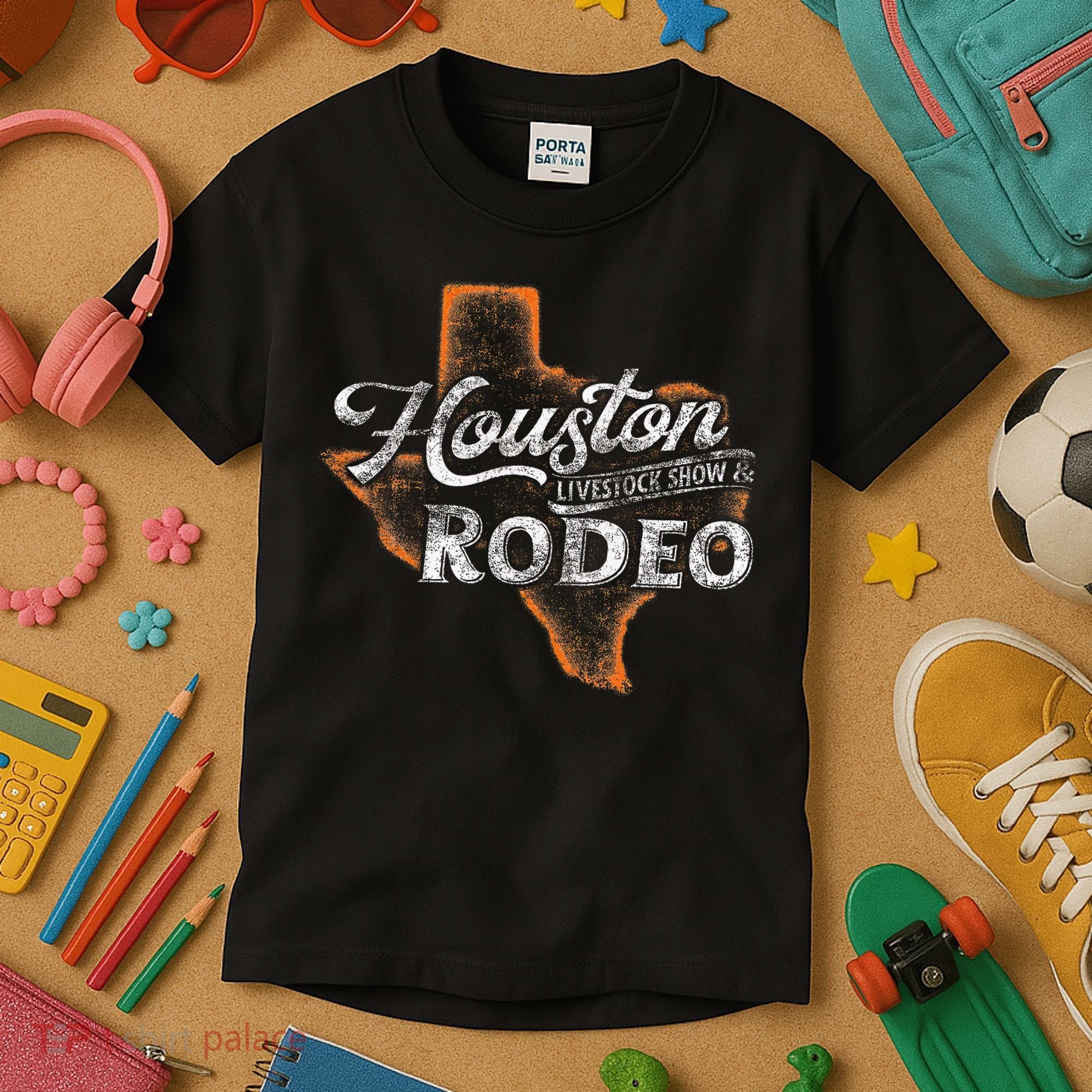 Houston Livestock  Rodeo S Western Aztec Kids T-Shirt