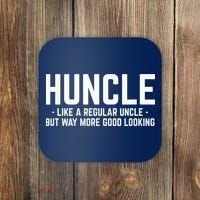 Huncle Like Regular Uncle Way More Good Looking Funny Coaster thumb 0