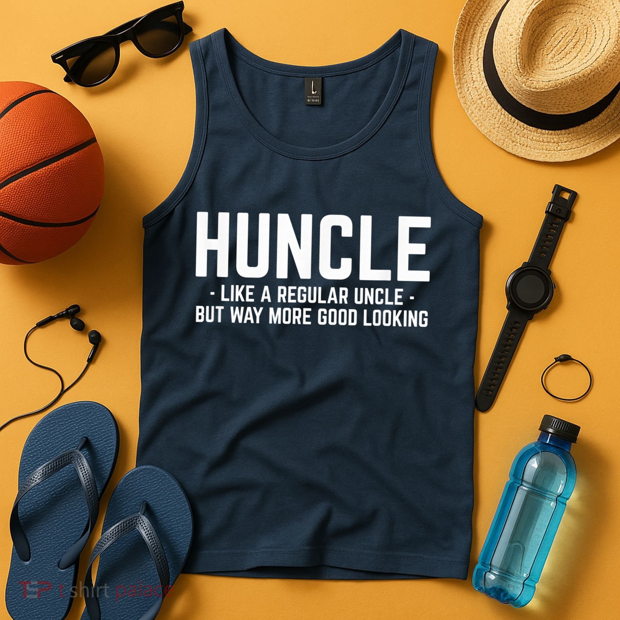 Huncle Like Regular Uncle Way More Good Looking Funny Tank Top
