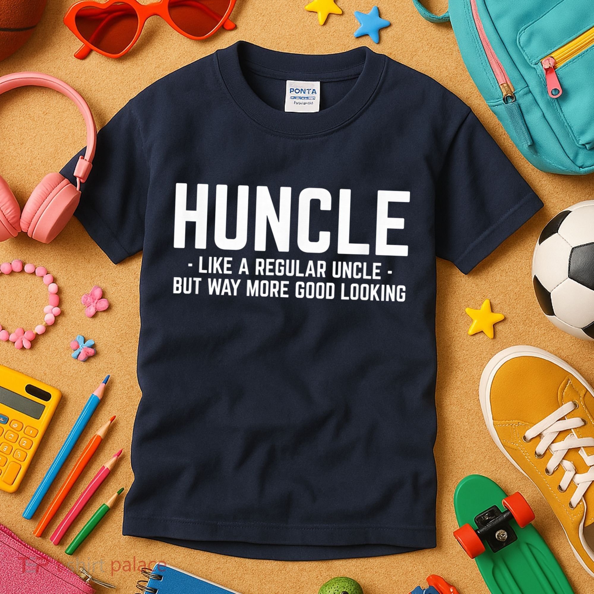 Huncle Like Regular Uncle Way More Good Looking Funny Kids T-Shirt