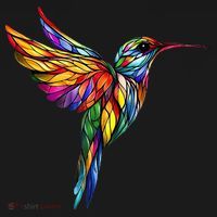 Hummingbird Lovers Stained Glass Hummingbird  Women's Hoodie thumb 2