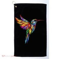 Hummingbird Lovers Stained Glass Hummingbird  Golf Towel thumb 0