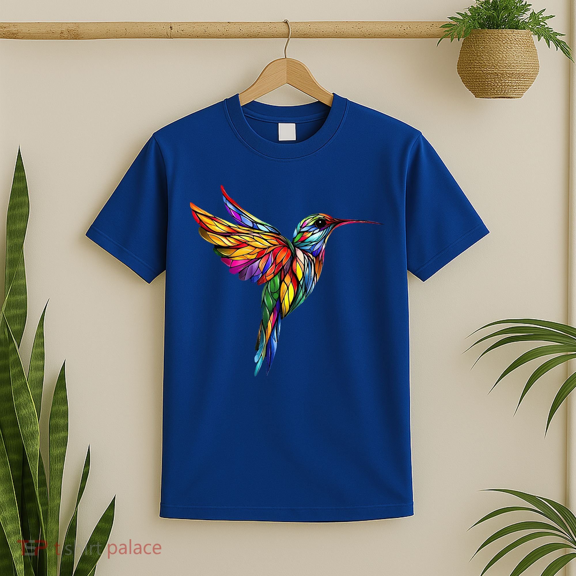 Hummingbird Lovers Stained Glass Hummingbird  T-Shirt