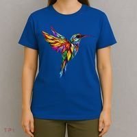Hummingbird Lovers Stained Glass Hummingbird  T-Shirt thumb 4