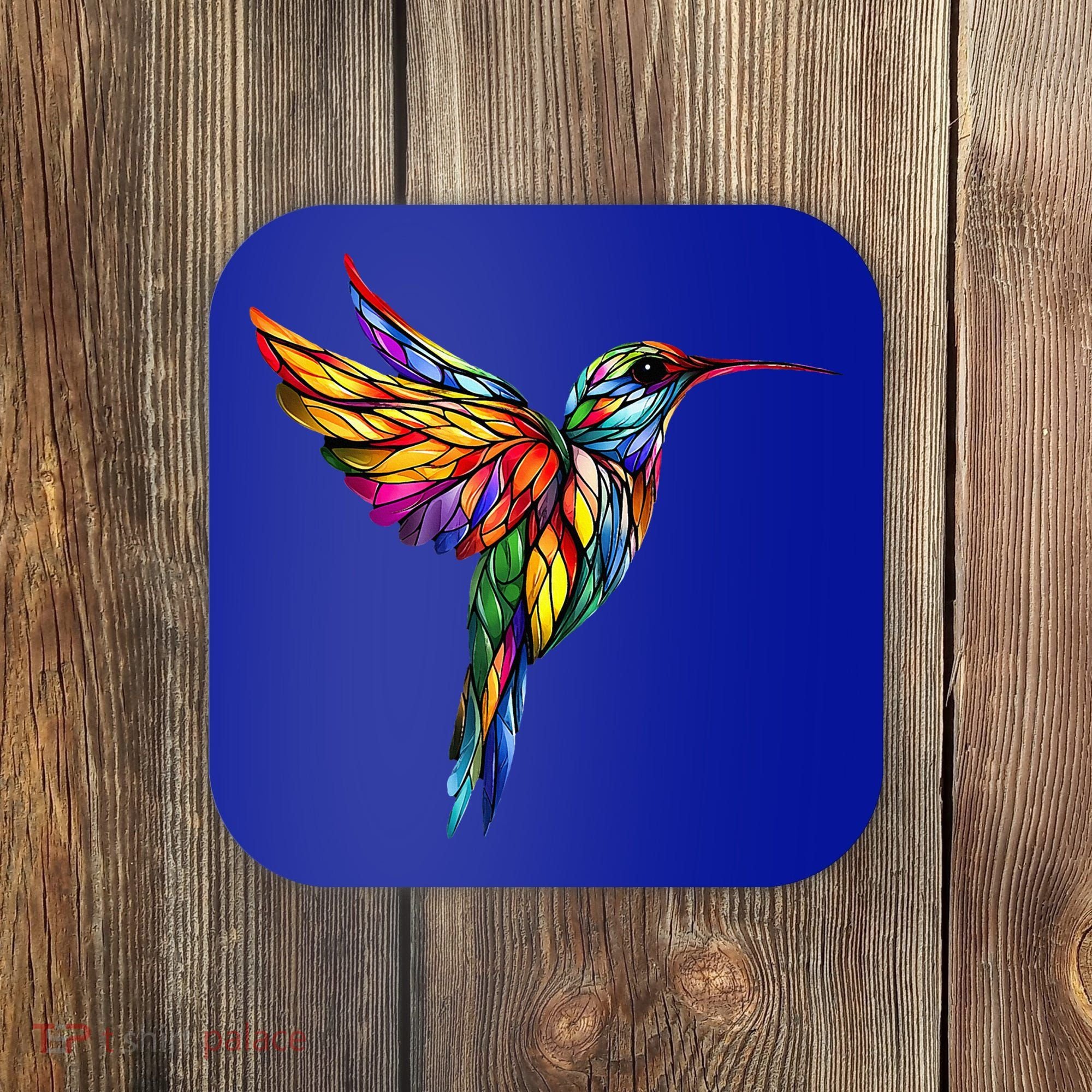 Hummingbird Lovers Stained Glass Hummingbird  Coaster