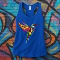 Hummingbird Lovers Stained Glass Hummingbird  Women's Tank Top thumb 3