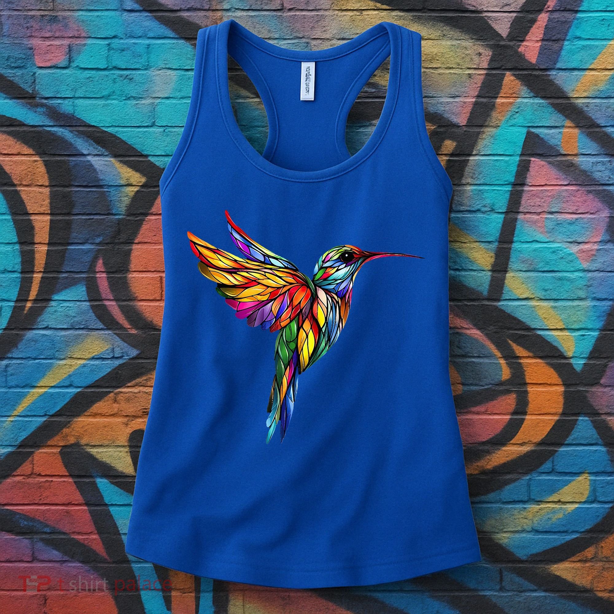 Hummingbird Lovers Stained Glass Hummingbird  Women's Tank Top