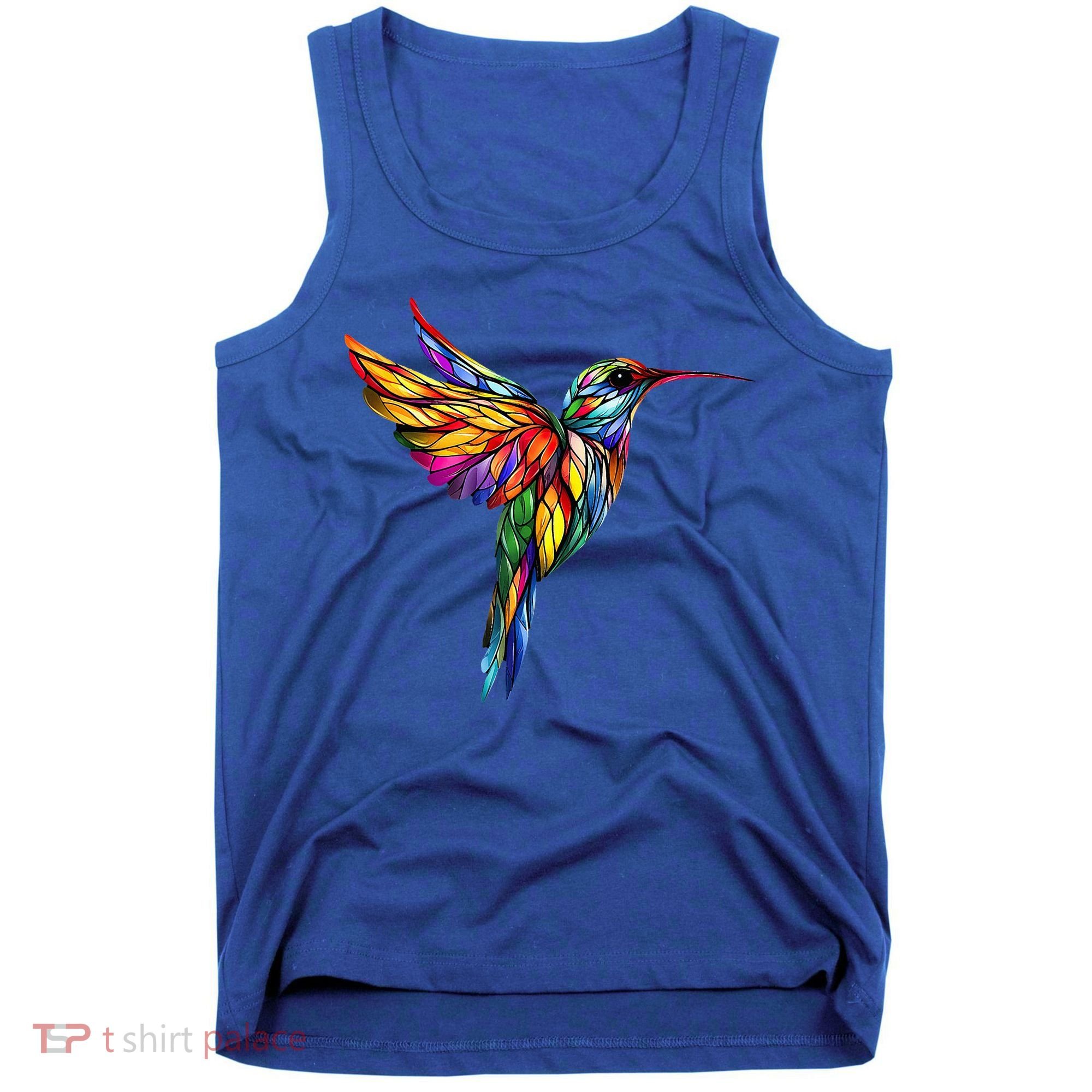 Hummingbird Lovers Stained Glass Hummingbird  Tank Top
