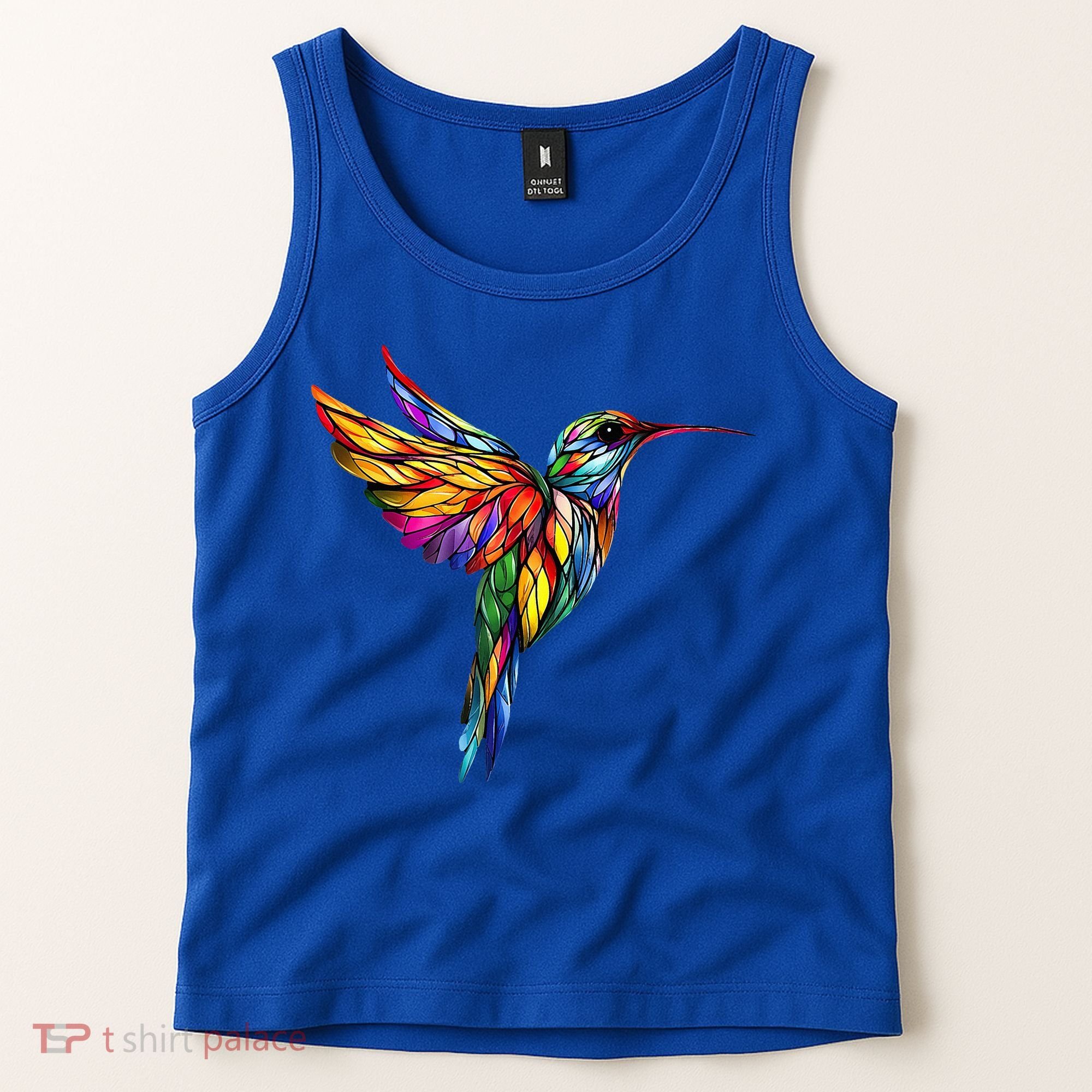 Hummingbird Lovers Stained Glass Hummingbird  Tank Top