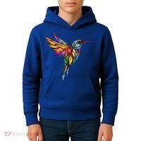 Hummingbird Lovers Stained Glass Hummingbird  Kids Hoodie thumb 4