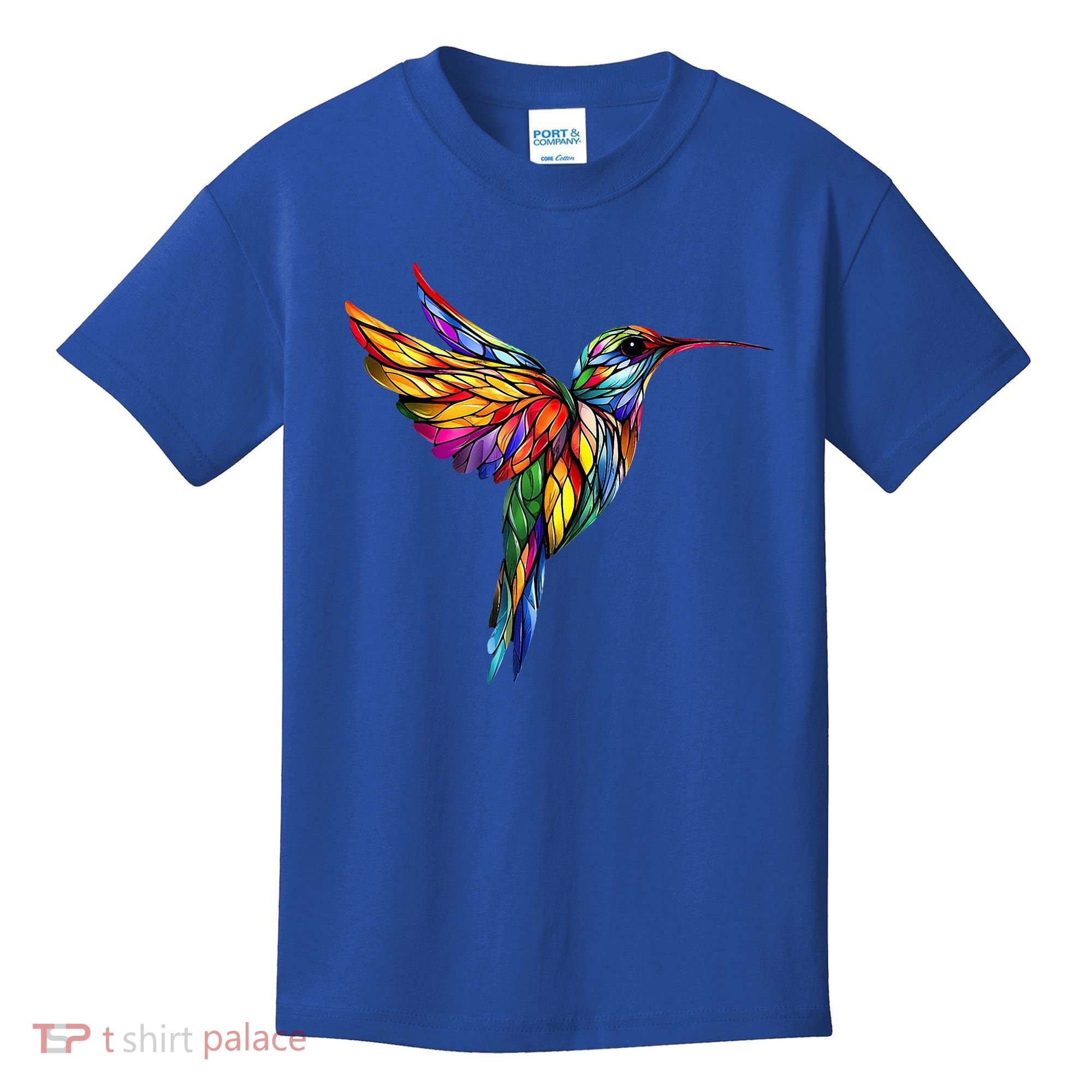 Hummingbird Lovers Stained Glass Hummingbird  Kids T-Shirt