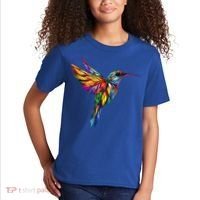 Hummingbird Lovers Stained Glass Hummingbird  Kids T-Shirt thumb 2