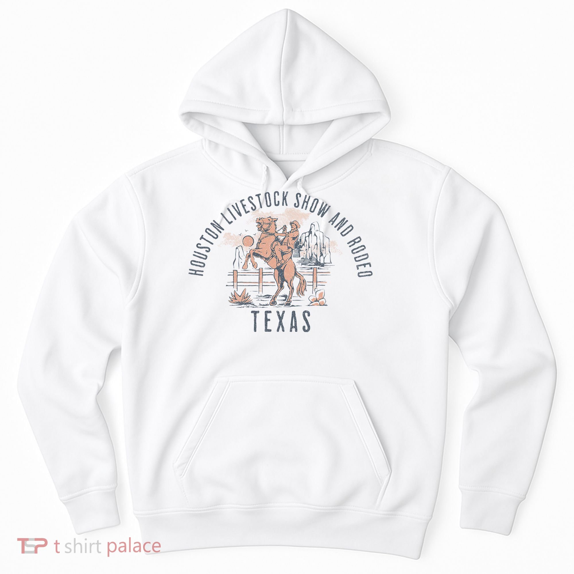Houston Livestock Show And Rodeo Texas Cowboy And Horse Hoodie