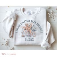 Houston Livestock Show And Rodeo Texas Cowboy And Horse Sweatshirt thumb 2