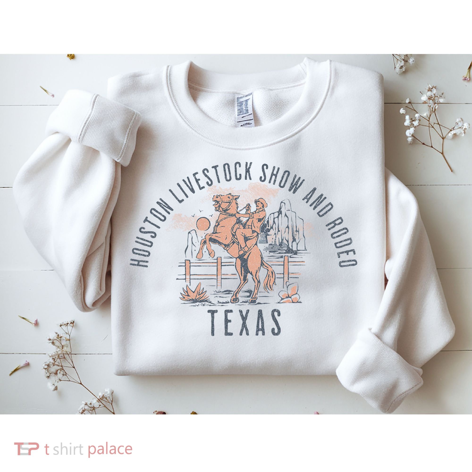 Houston Livestock Show And Rodeo Texas Cowboy And Horse Sweatshirt