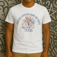 Houston Livestock Show And Rodeo Texas Cowboy And Horse T-Shirt thumb 3