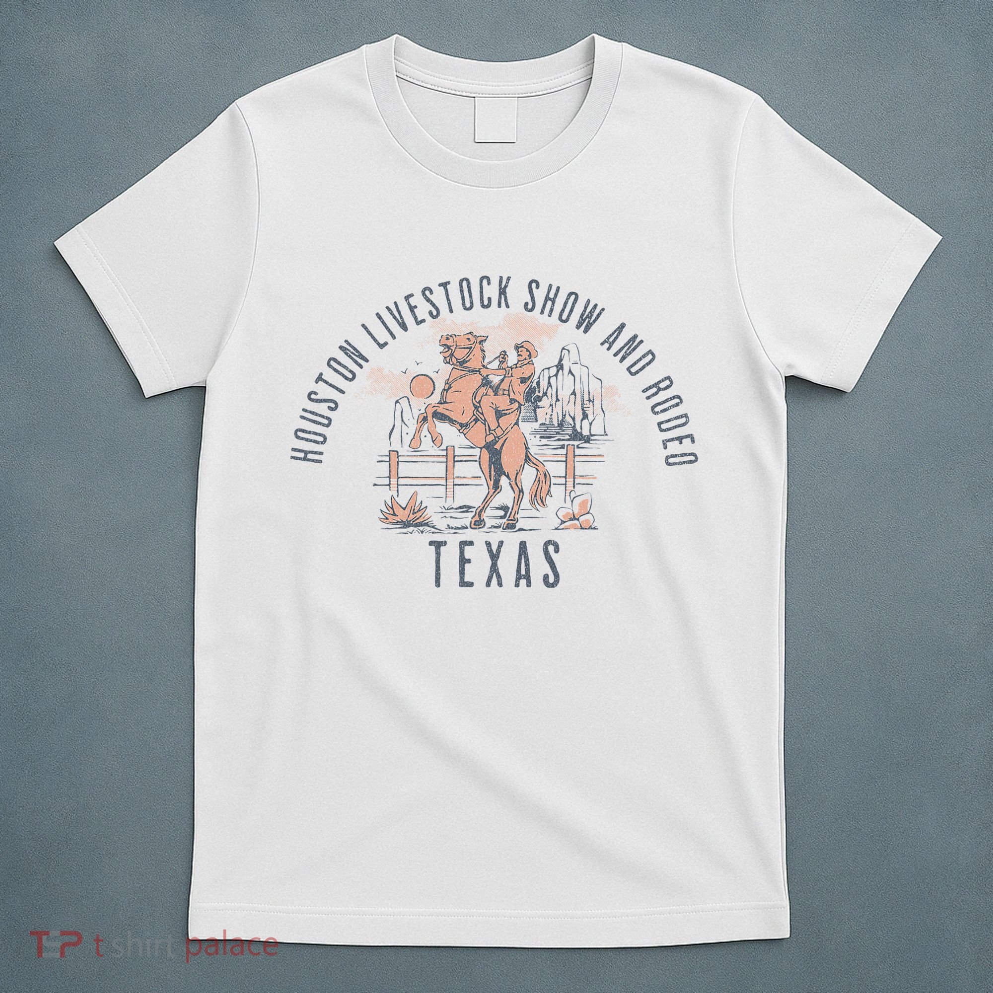 Houston Livestock Show And Rodeo Texas Cowboy And Horse T-Shirt