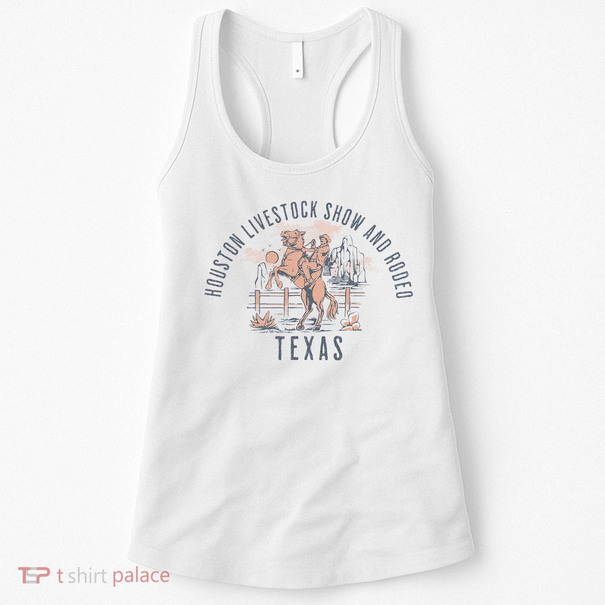 Houston Livestock Show And Rodeo Texas Cowboy And Horse Women's Tank Top