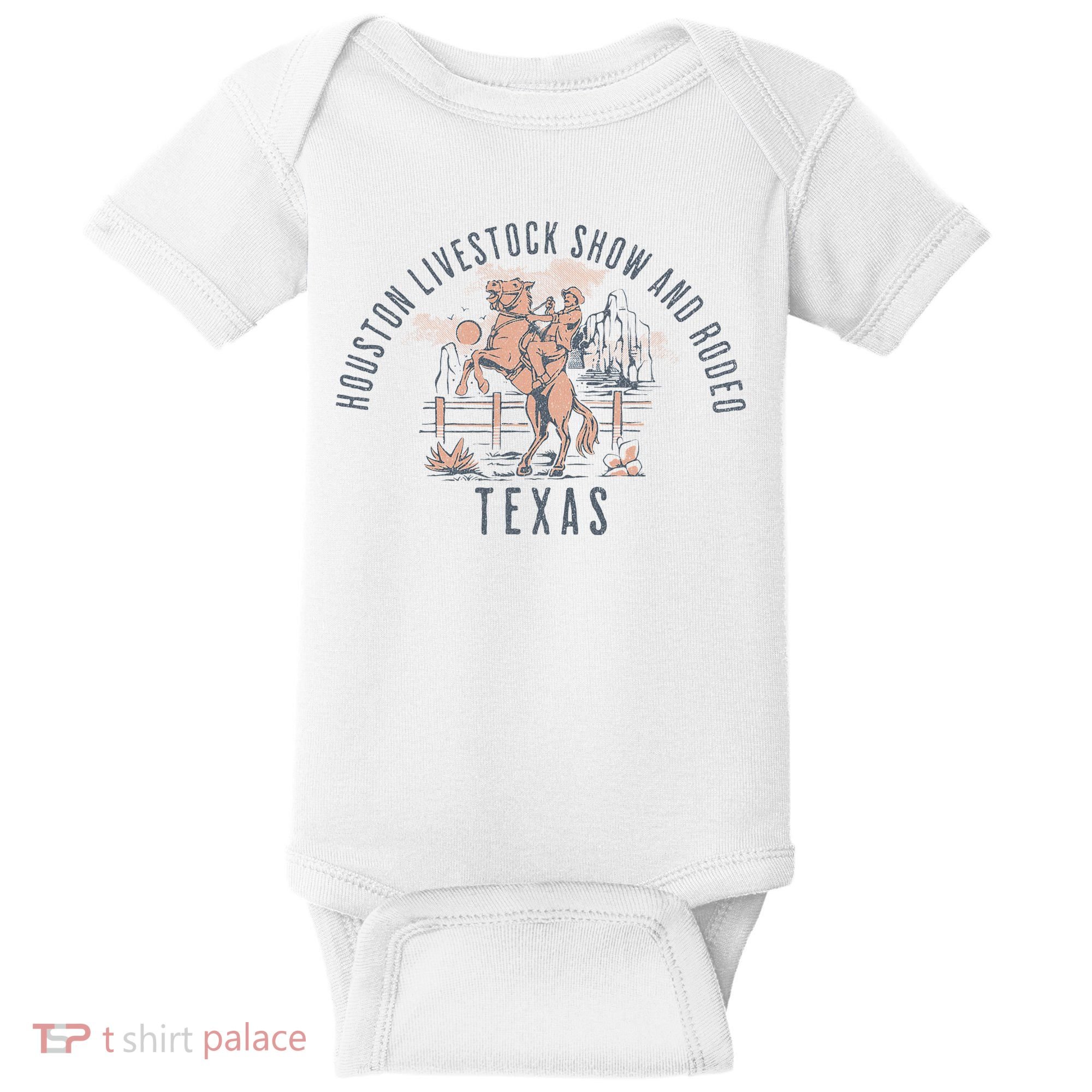 Houston Livestock Show And Rodeo Texas Cowboy And Horse Baby Bodysuit