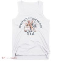 Houston Livestock Show And Rodeo Texas Cowboy And Horse Tank Top thumb 0