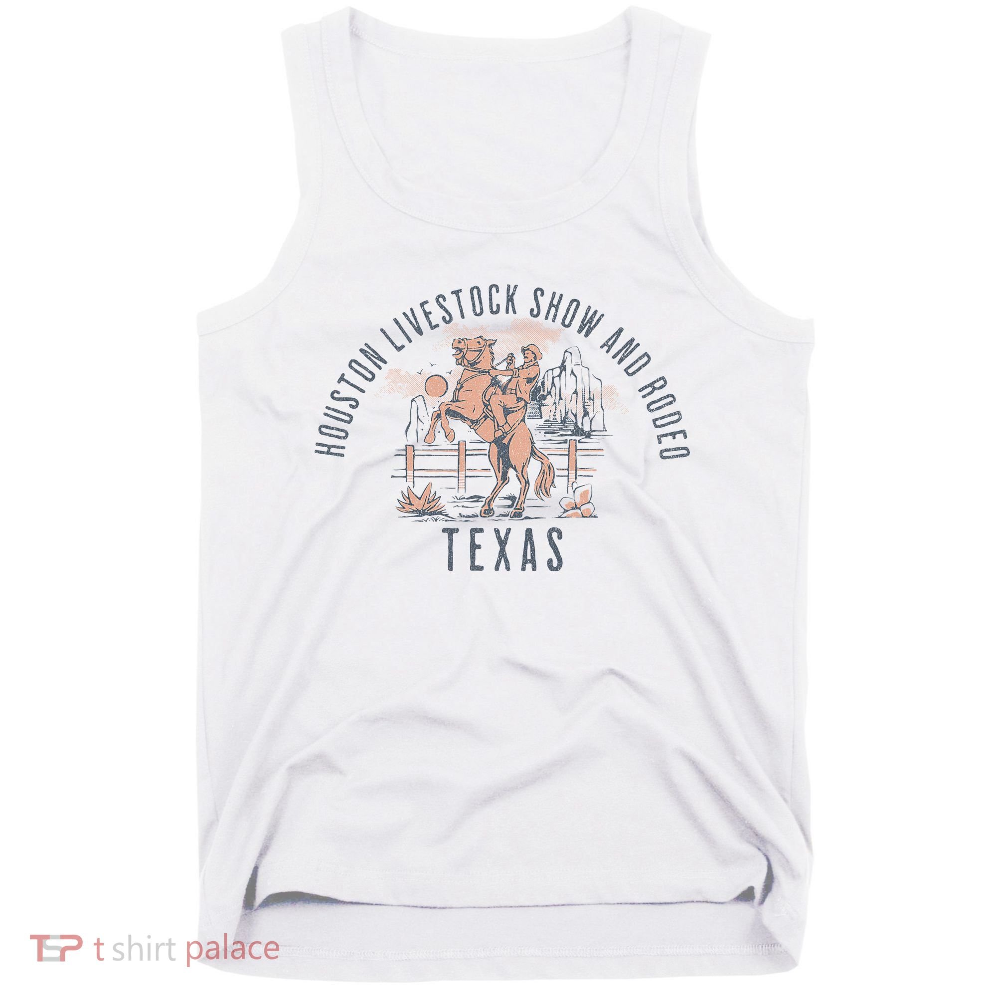 Houston Livestock Show And Rodeo Texas Cowboy And Horse Tank Top
